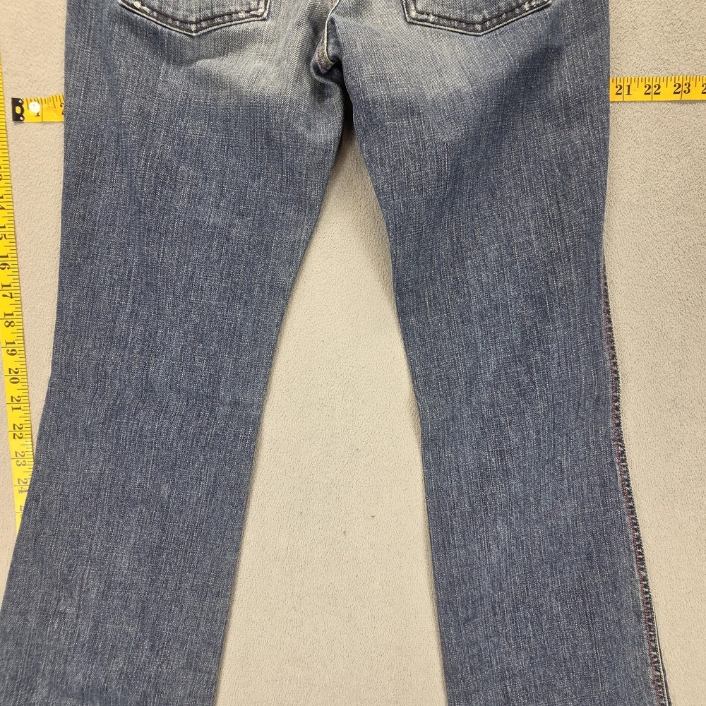 Diesel Jeans Womens 26x34 Blue Medium Wash Slim Bootcut Embroidered Italy - Picture 14 of 16